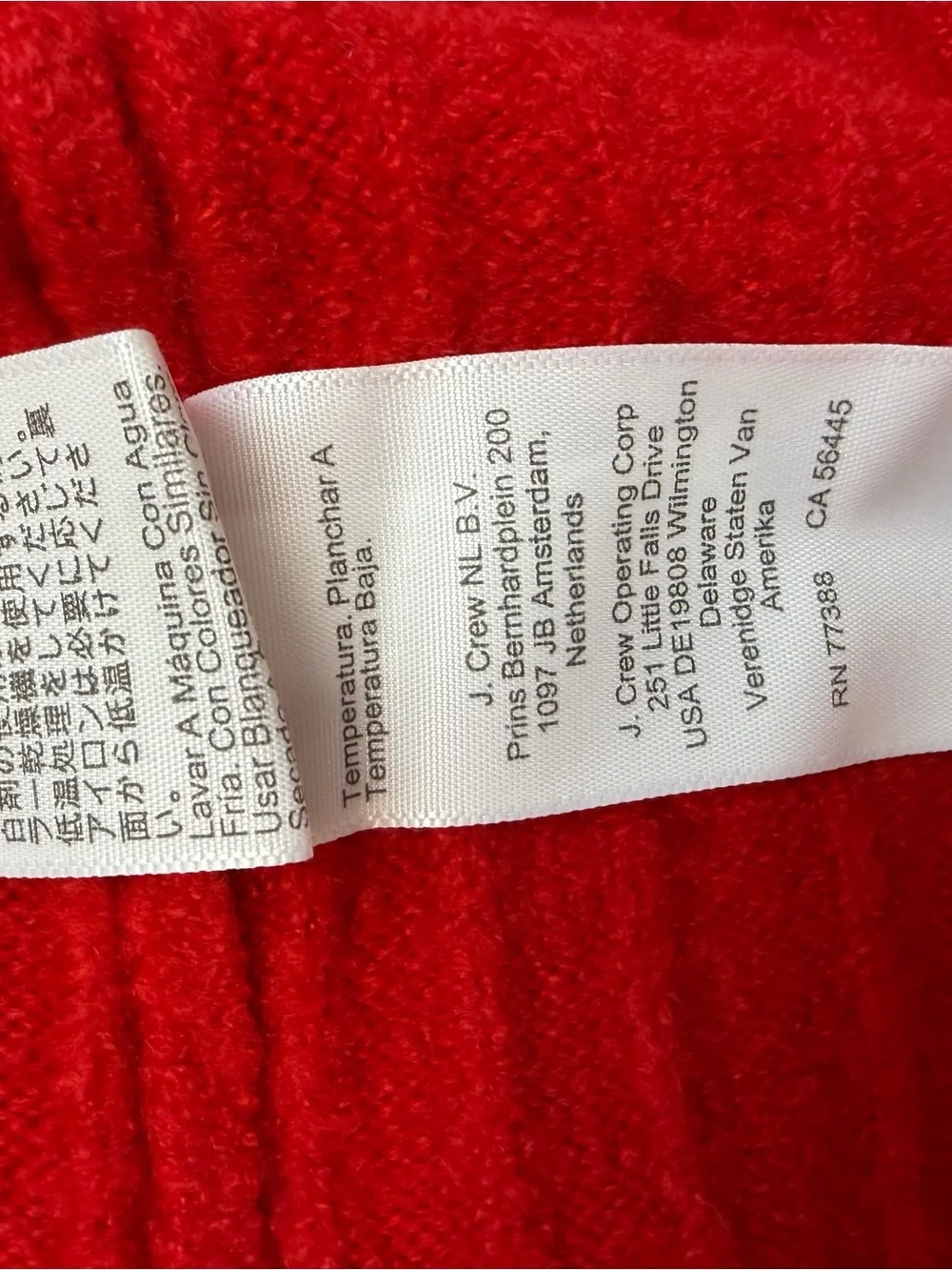 J. Crew NWT Mens Extra-Soft Cable Knit Crewneck Sweater Red Small Christmas
